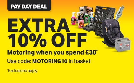 10% off When You Spend £30 on Motoring